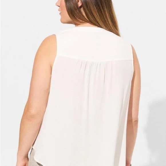 Torrid - White Linen Tank - Picture 3 of 8